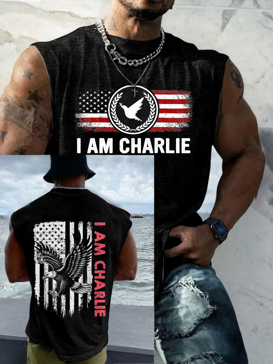 Eagle I Am Charlie Kirk Tank Top American Patriotic TPUSA Merch Gifts For Family