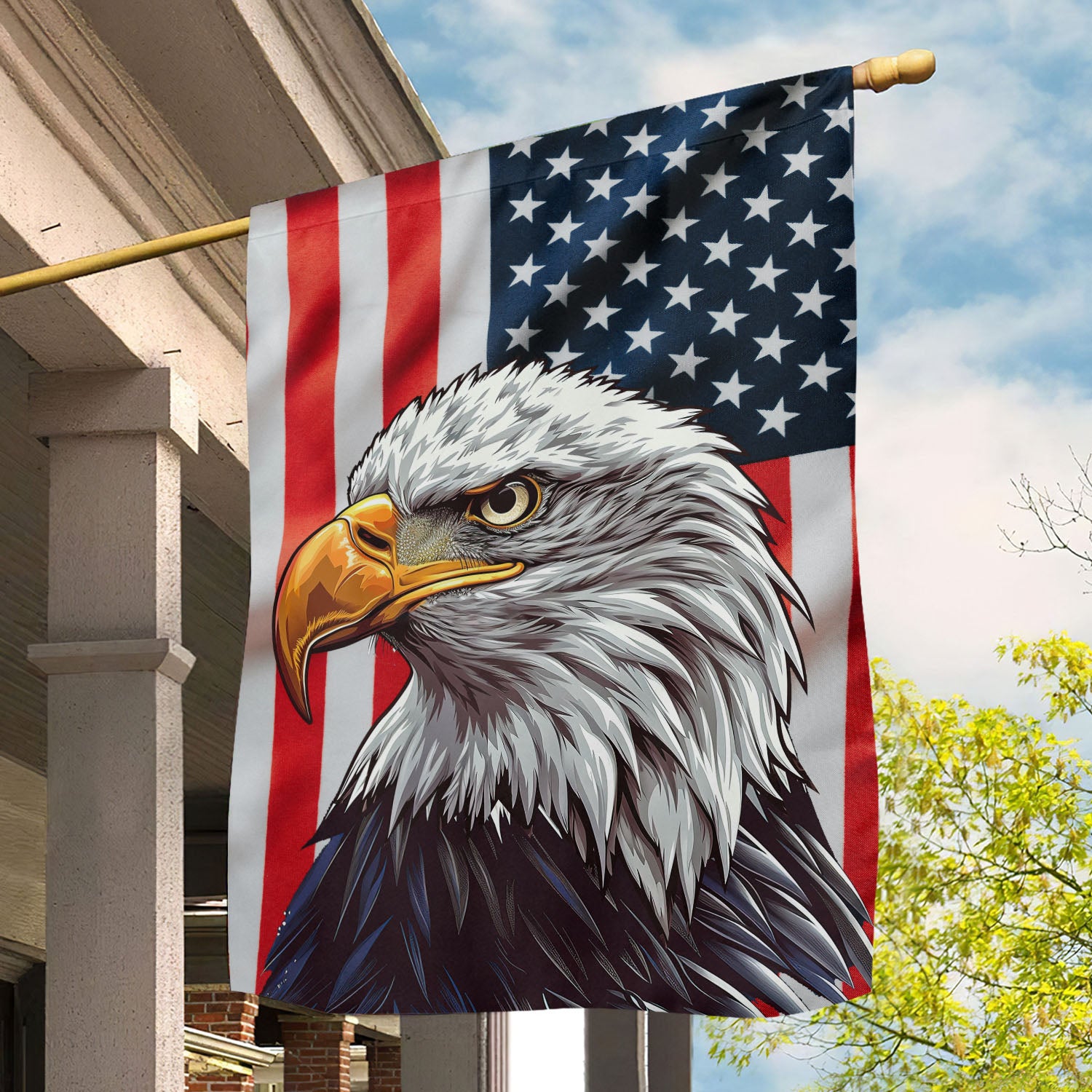 Eagle July 4th House Flag Look At Me Independence Day Yard Flag Gift For Eagle Lovers