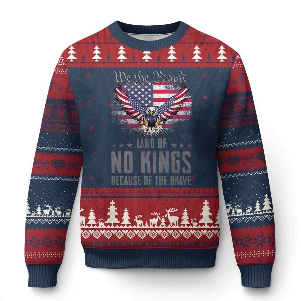 Eagle Land Of No Kings Ugly Christmas Sweater We The People Patriotic Sweater Xmas Gifts