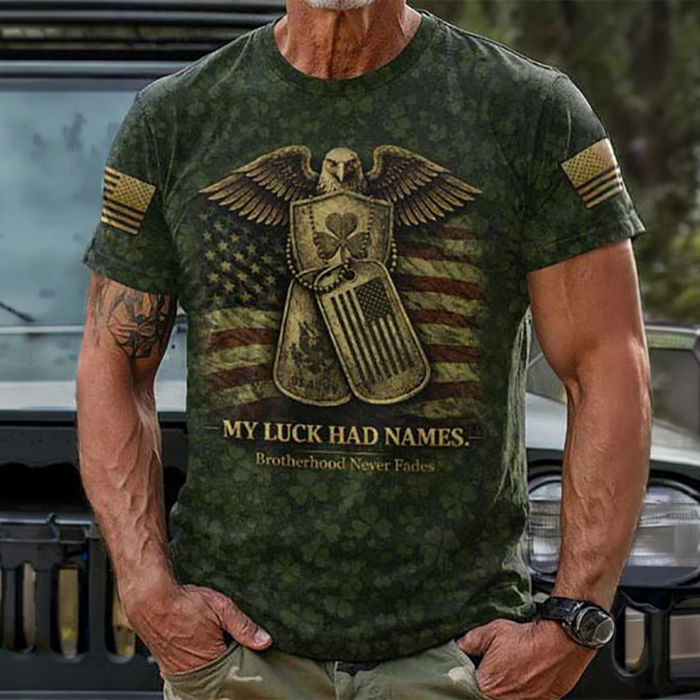Eagle My Luck Had Names Vintage T-Shirt Saint Patricks Day Clothes Pats Day Gift Idea