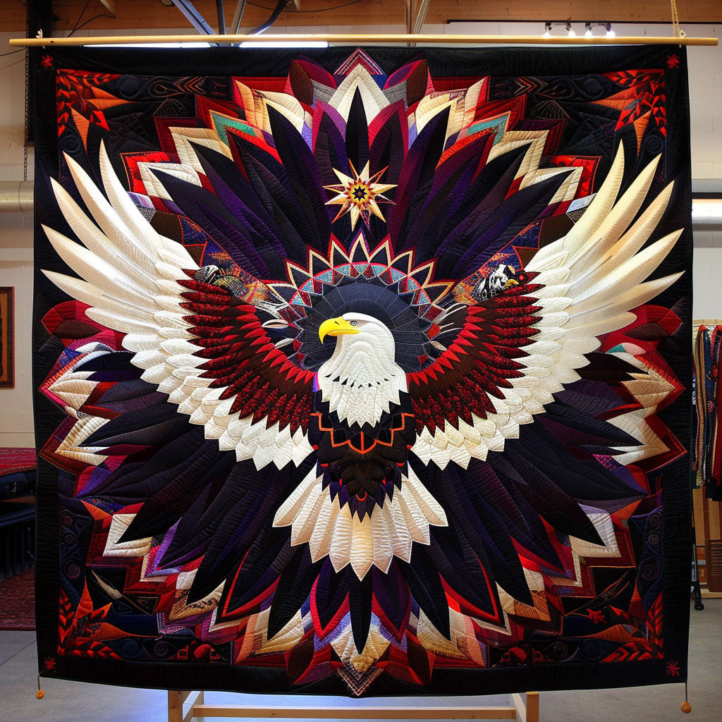 Eagle Native American Holiday Christmas Quilt Blanket Native American Indian Gifts