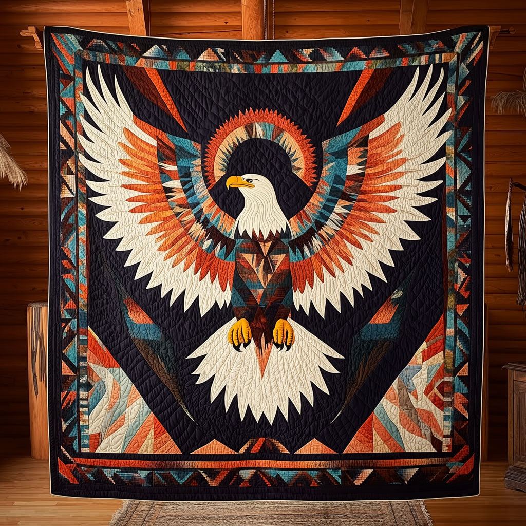 Eagle Native American Quilt Unique Holiday Gift Idea with Quilt Blanket