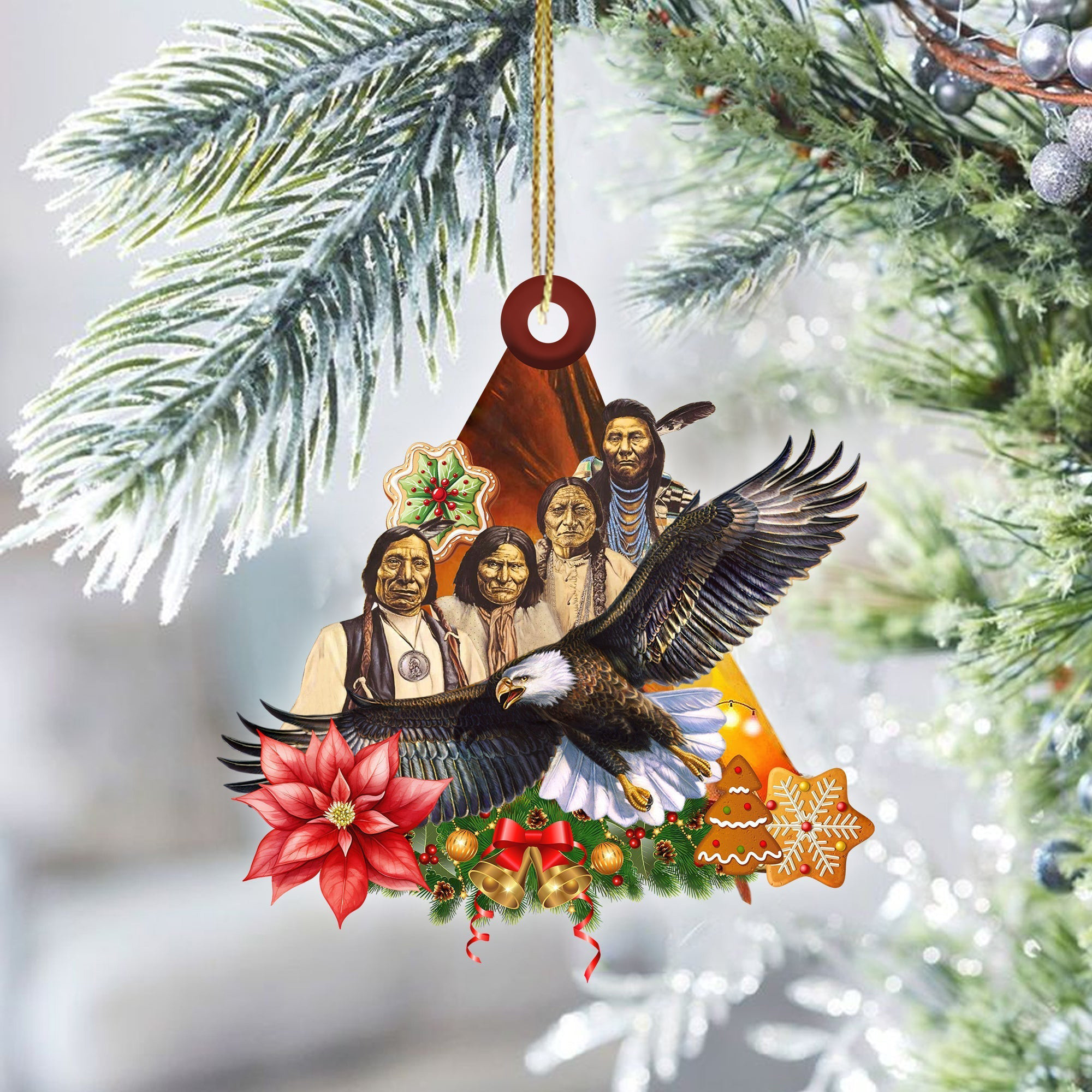 Eagle Old Indigenous Christmas Ornament Native Decor Christmas Tree Decorations