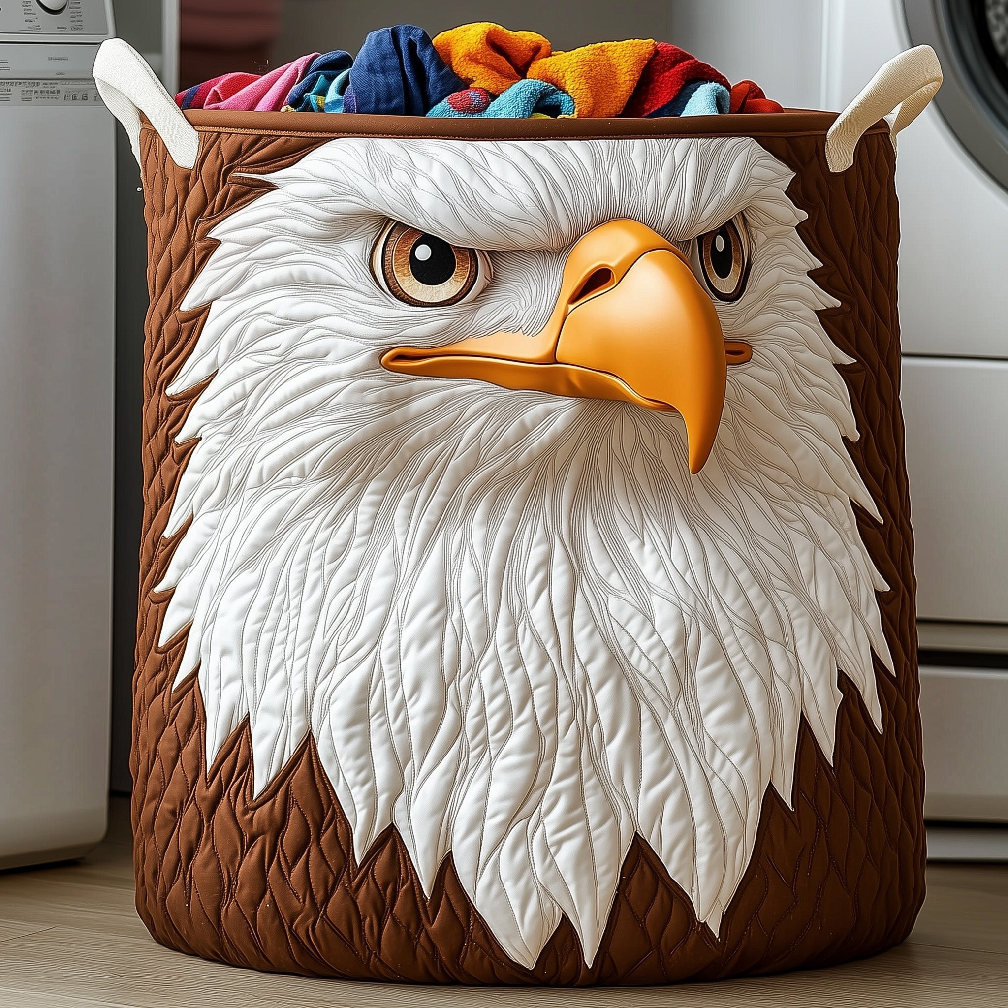 Eagle Quilted Laundry Basket Merch For Family