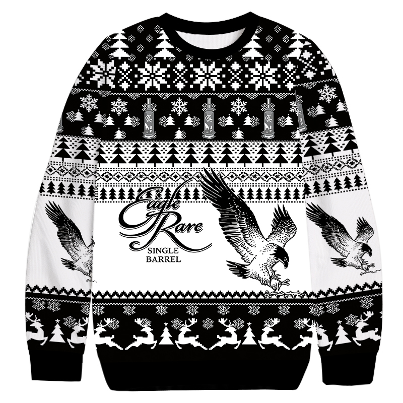 Eagle Rare Whiskey Bourbon Christmas Ugly Sweatshirt Holiday Lounge Wear Top Gift Ideas