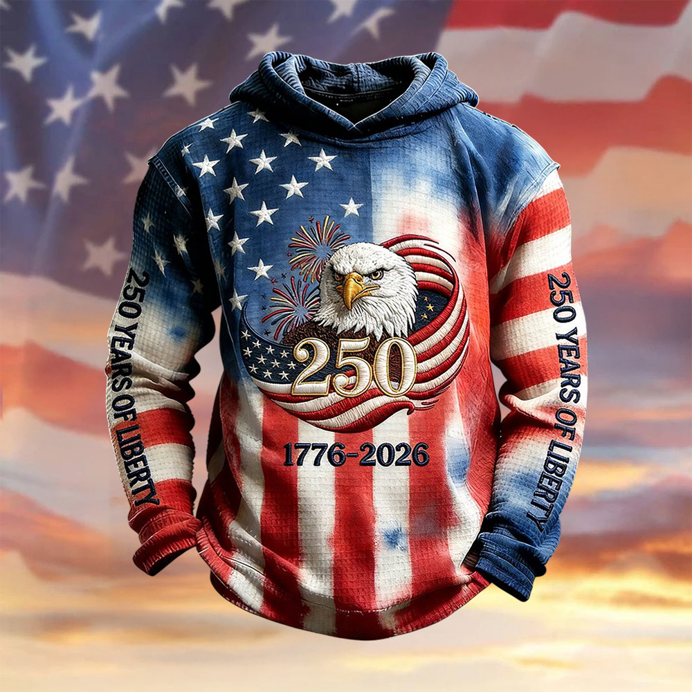 Eagle Retro American Founding 250th Anniversary Hoodie 1776 2026 Merch Gift For Patriots