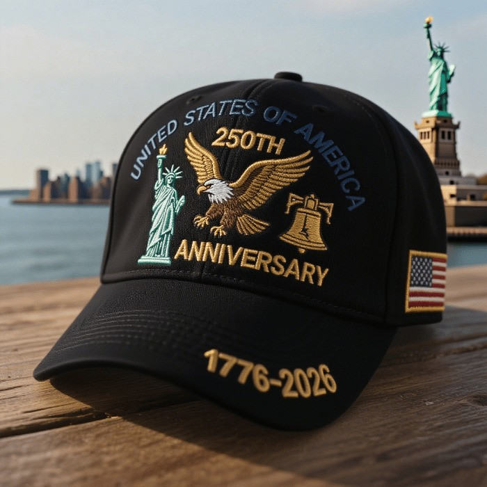 Eagle Statue Of Liberty Bell 250th Anniversary Hat Freedom Day Baseball Cap Gifts For Him