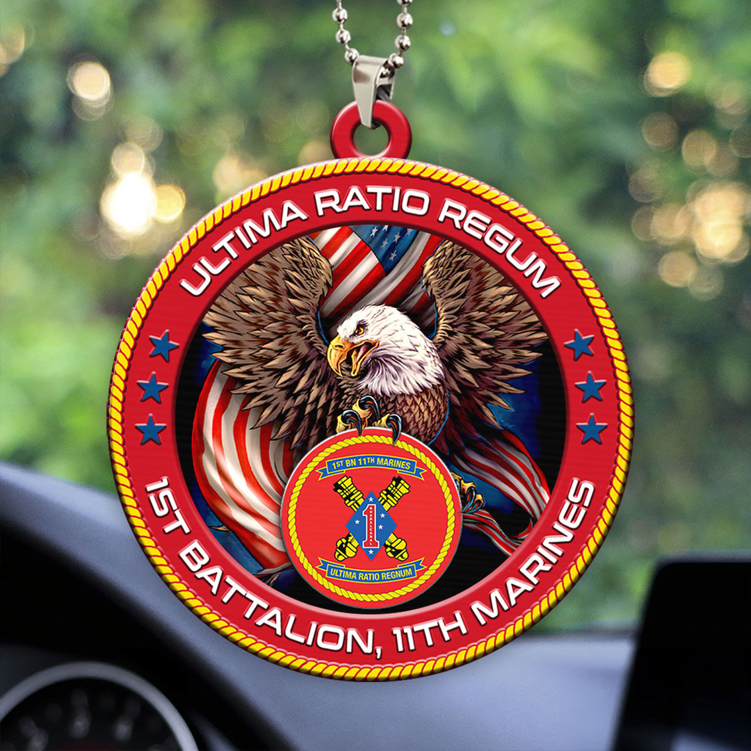 Eagle Ultima Ratio Regun Car Ornament 1st Battalion 11th Marines Car Decor Gift For Him