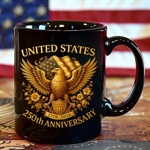 Eagle United States 250 Years Anniversary Mug USA Flag Mug Gifts For Patriots