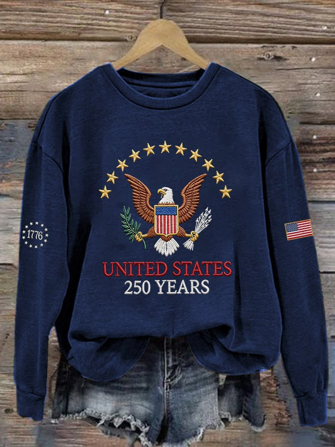 Eagle United States 250 Years Freedom Sweatshirt 250th Anniversary Apparel 4Th Of July Gifts