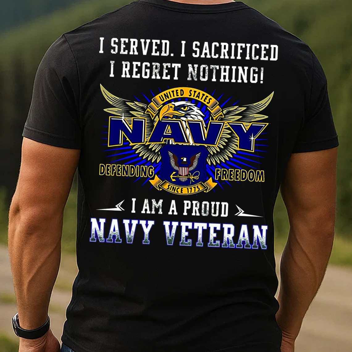 Eagle United States Navy Veteran T-Shirt Defending Freedom Since 1775 Proud Veteran Tee Gifts