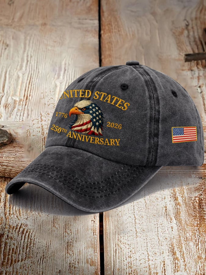 Eagle United States Of America 250th Anniversary 1776 2026 Hat Embroidered Gifts For Father Eagle United States Of America 250th Anniversary 1776 2026 Hat Embroidered Gifts For Father