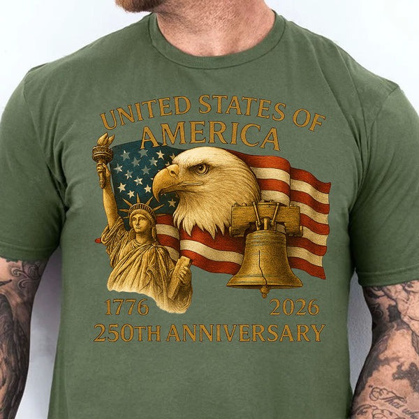 Eagle United States Of America 250Th Anniversary T-Shirt 1776 2026 Patriotic Apparel
