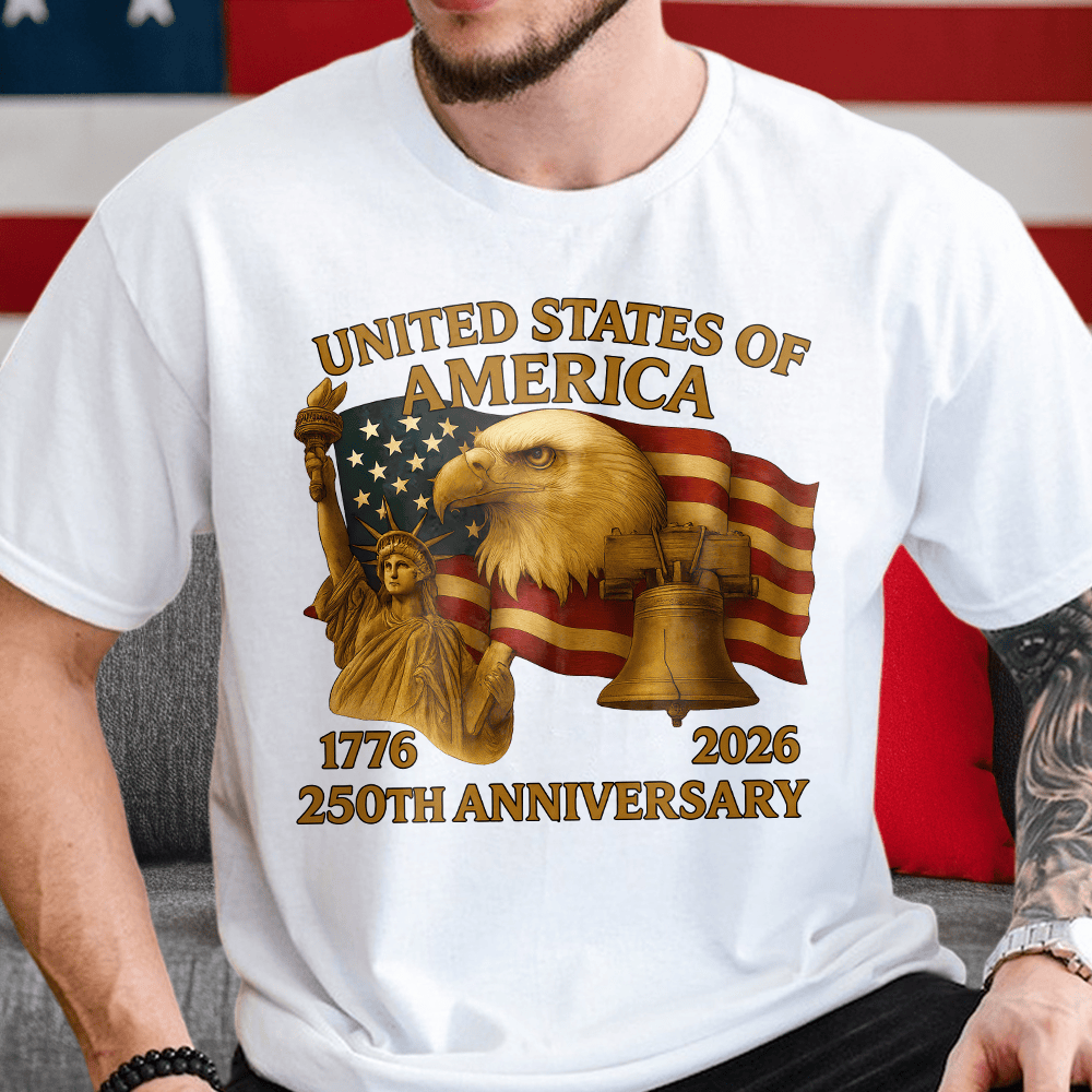 Eagle United States Of America 250th Anniversary T-Shirt Statue Of Liberty Clothes Gift For Him