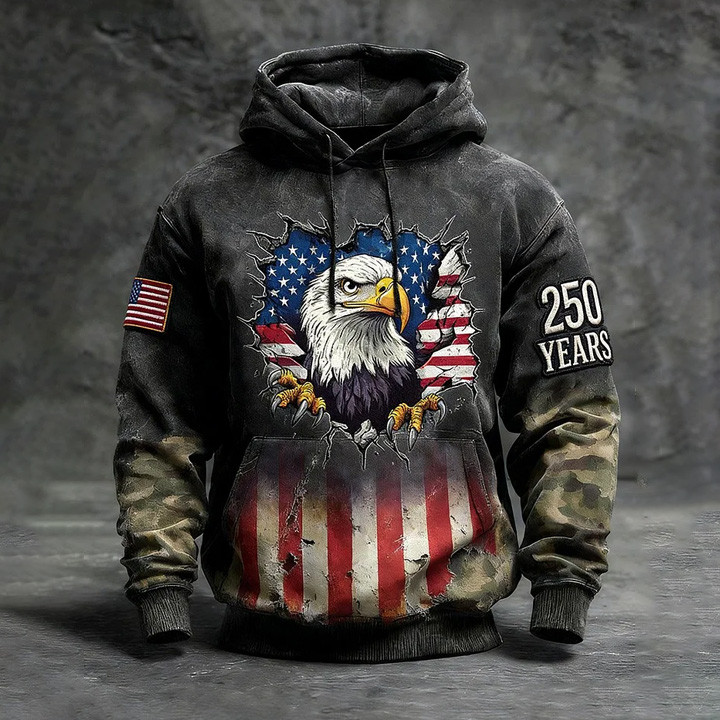 Eagle US 250 Years 1776 2026 Hoodie Best 4Th Of July Apparel Patriotic Gift