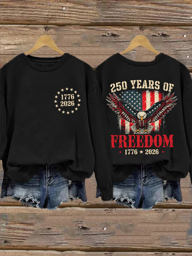 Eagle US 250 Years Of Freedom 1776 2026 Sweatshirt Semiquincentennial Merch Gift For Her