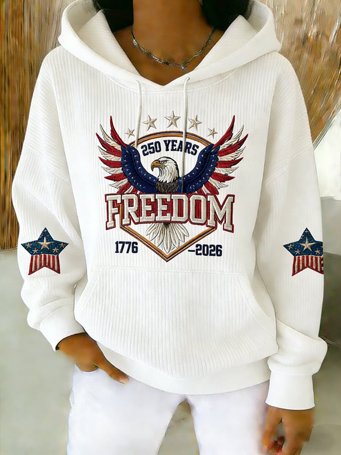 Eagle US 250 Years Of Freedom Hoodie 1776 2026 Merchandise Patriotic Gift For Mom
