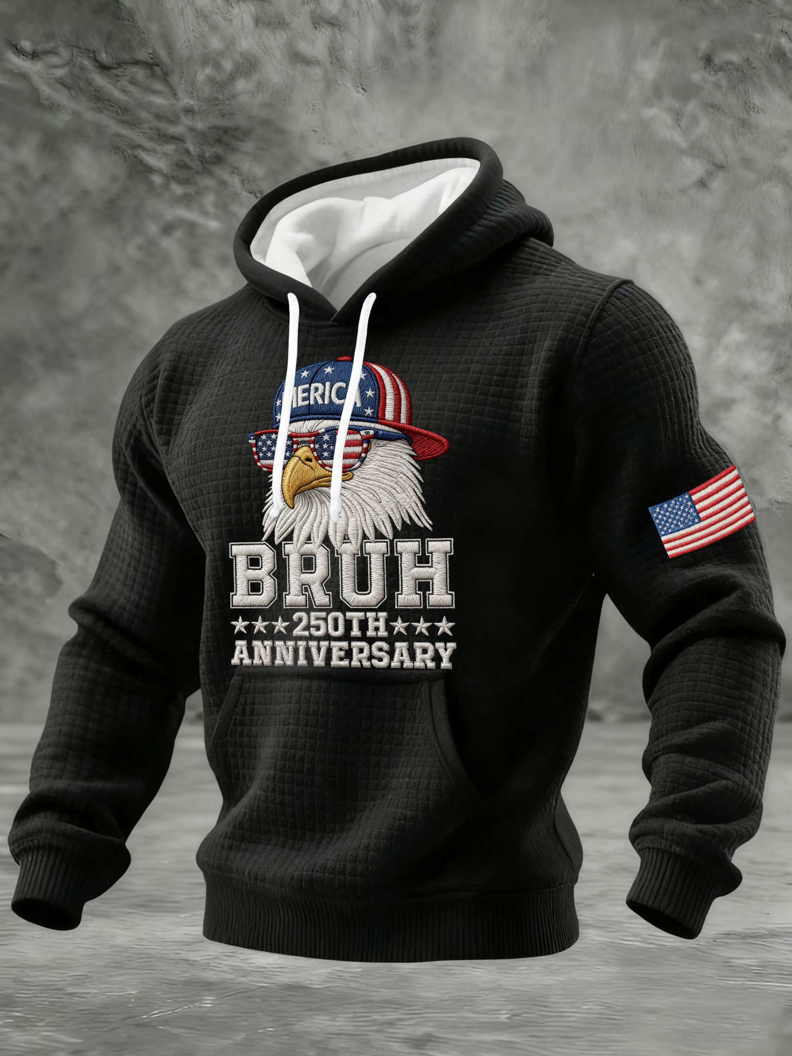 Eagle US 250 Years Of Freedom Hoodie Bruh 1776 2026 American Flag Hoodie Patriotic Gift For Him