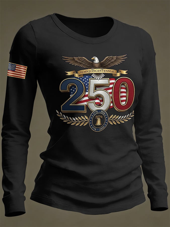 Eagle US 250 Years Of Freedom Semiquincentennial Long Sleeve Shirt Fourth Of July Clothing