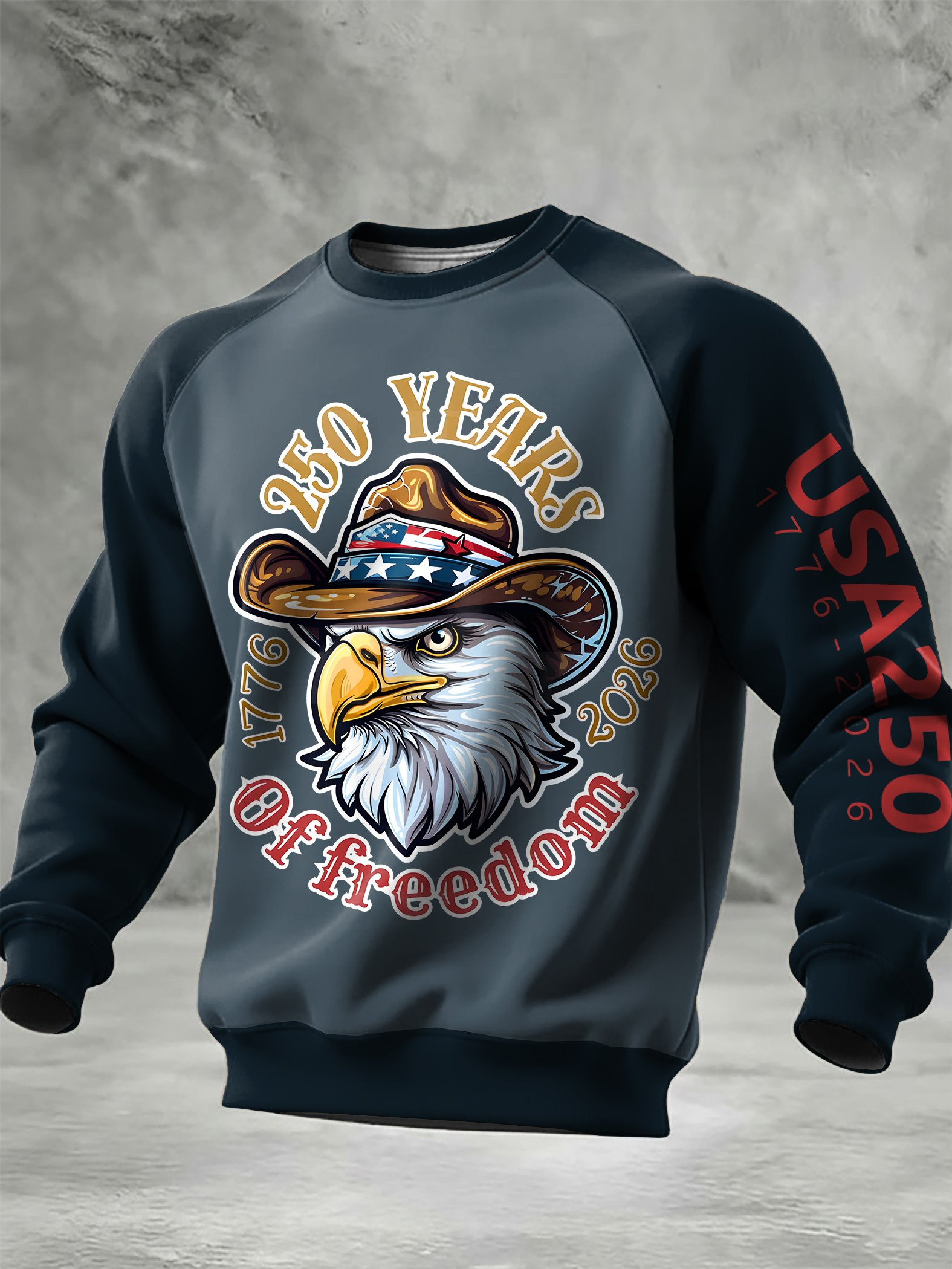 Eagle US 250 Years Of Freedom Sweatshirt America 250 Sweatshirt Patriotic Gift Ideas