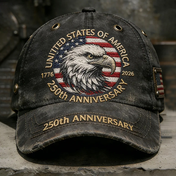 Eagle US 250th Anniversary 1776 2026 Hat America's Birthday Merch Gift For Him