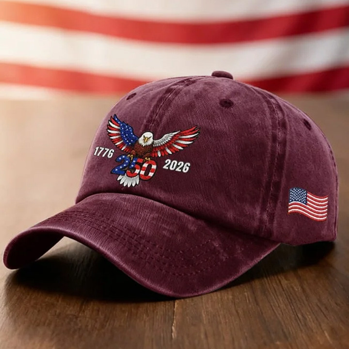 Eagle US 250th Anniversary 1776 2026 Hat America's Birthday Merch Gift For Husband
