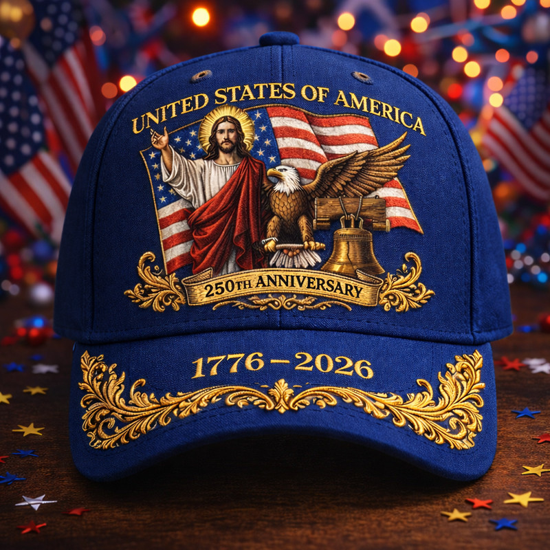 Eagle US 250Th Anniversary 1776 2026 Hat Jesus Baseball Cap Good Gift For Patriots