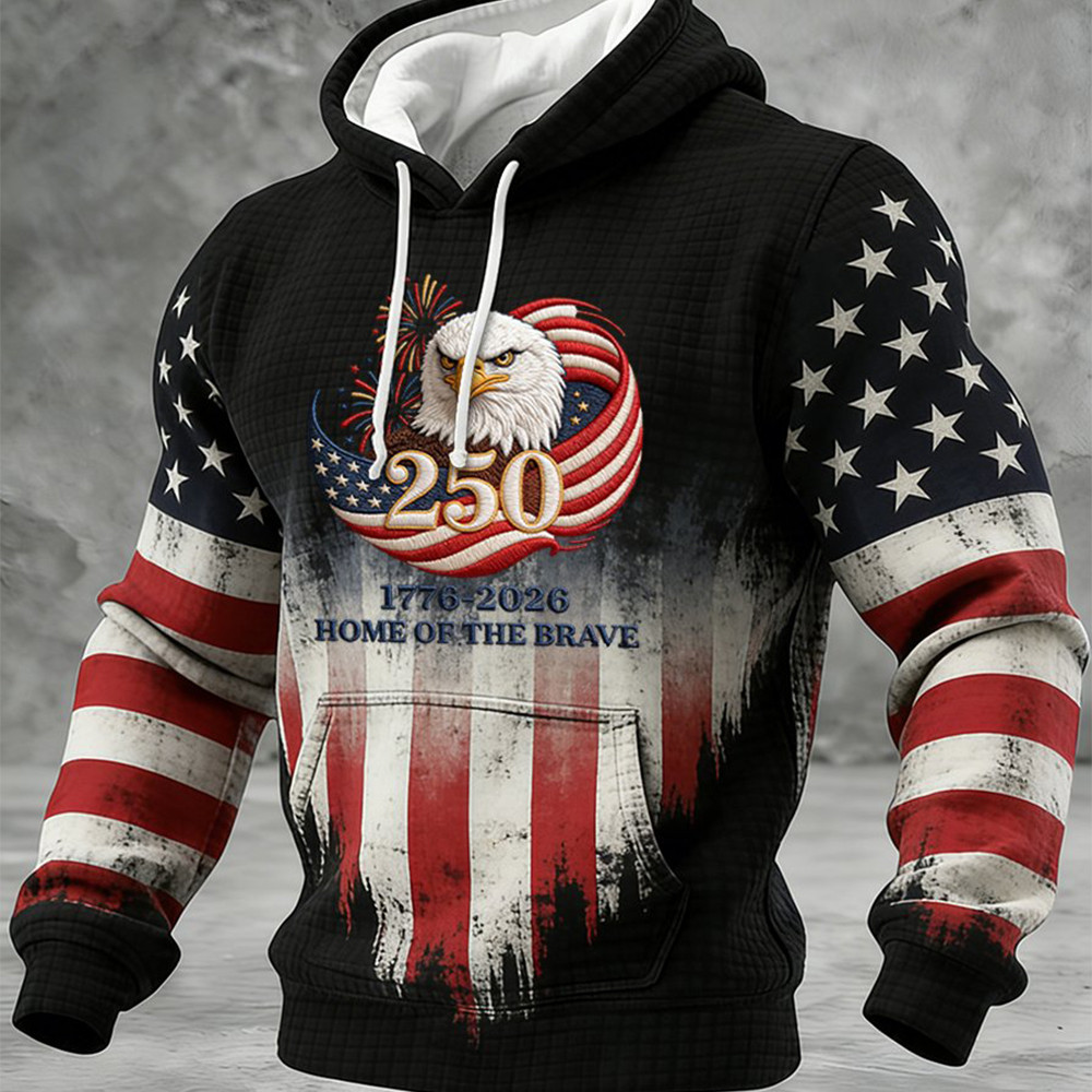 Eagle US 250Th Anniversary 1776 2026 Hoodie Home Of The Brave Semiquincentennial Merch