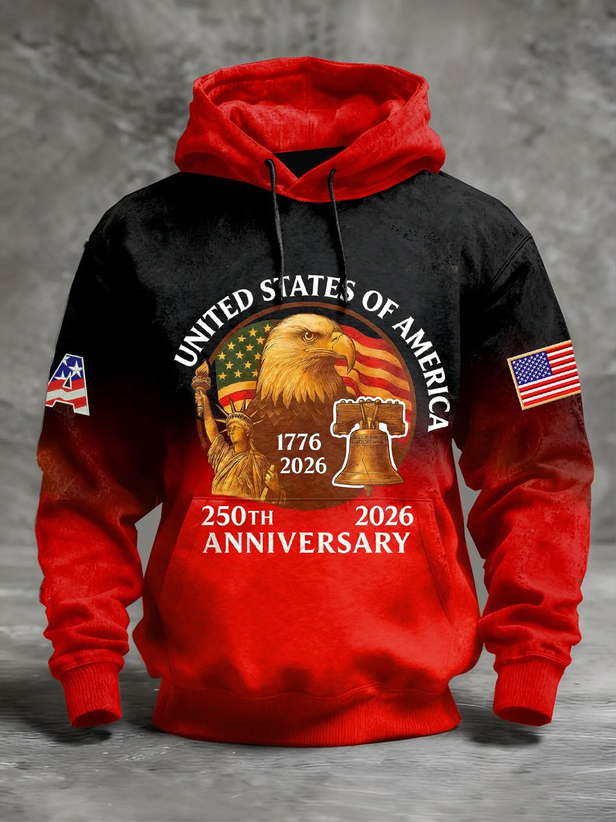 Eagle US 250th Anniversary 1776 2026 Hoodie Liberty Bell Freedom Hoodie Patriotic Gift Ideas