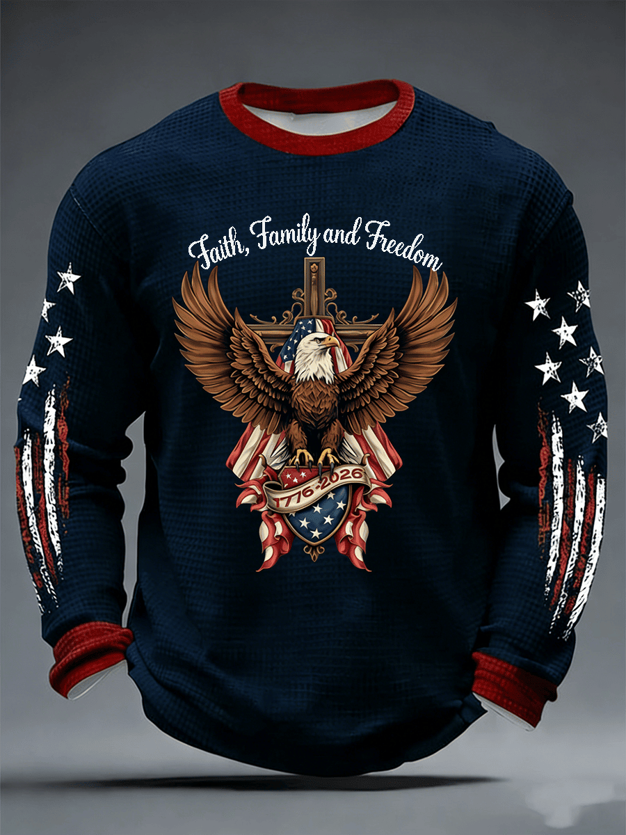 Eagle US 250th Anniversary 1776 2026 Sweatshirt Faith Family Freedom Sweatshirt Gifts For Him