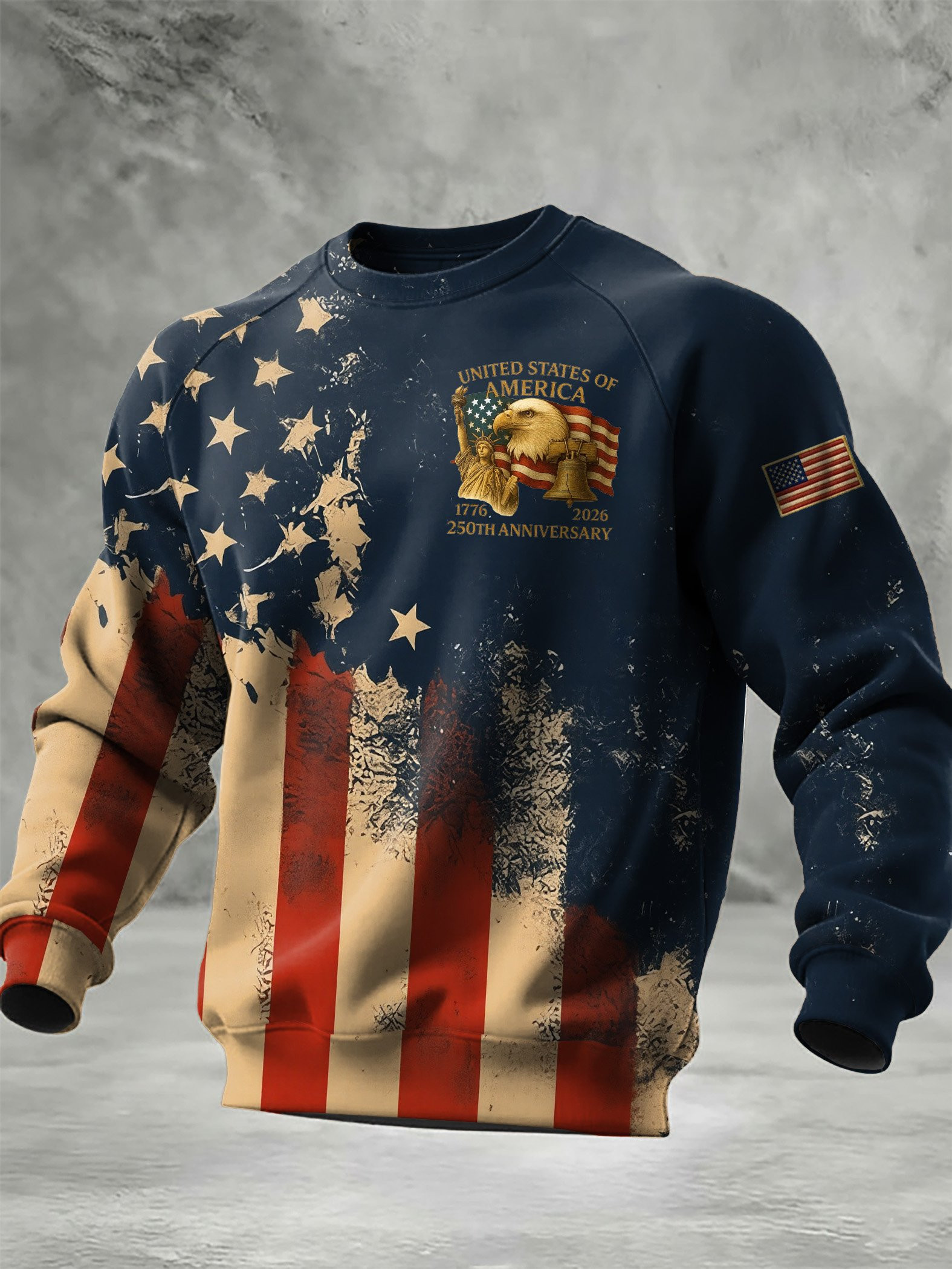 Eagle US 250th Anniversary 1776 2026 Sweatshirt Liberty Statue 4th Of July Sweatshirt Presents