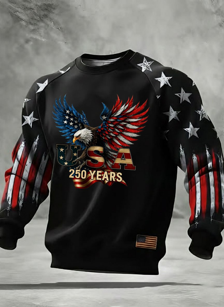 Eagle US 250th Anniversary 1776 2026 Sweatshirt Patriotic Clothing Great Gifts For Father