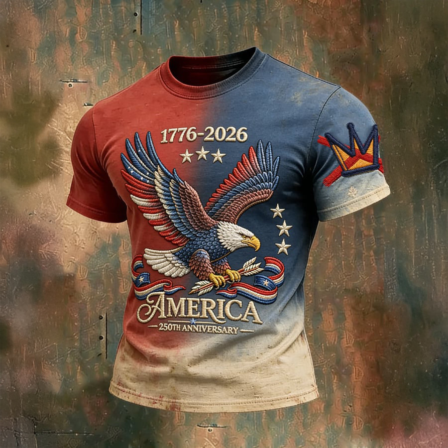 Eagle US 250Th Anniversary 1776 2026 T-Shirt Independence Day 2026 Clothes Patriotic Men Gift