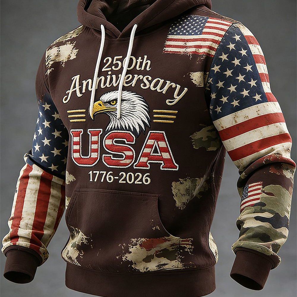 Eagle US 250Th Anniversary Camo Hoodie Semiquincentennial Merchandise Gifts For Husband