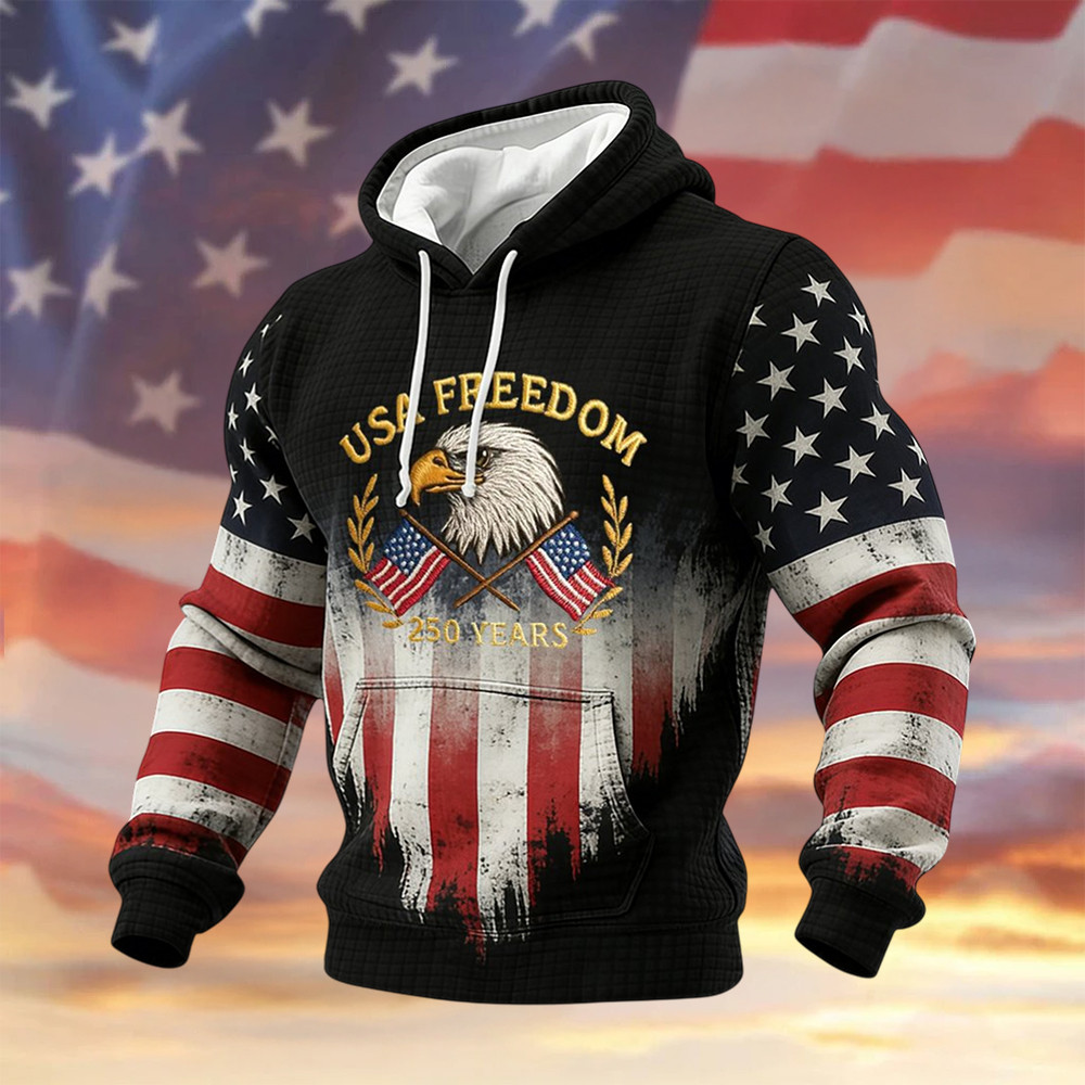 Eagle US 250th Anniversary Hoodie American 250 Years Birthday Hooded Sweatshirt