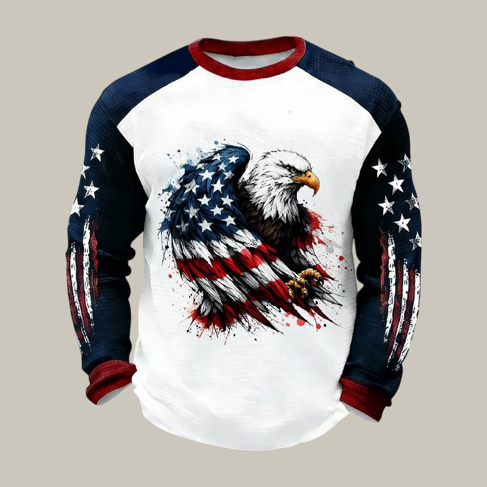 Eagle US 250th Anniversary Long Sleeve Shirt America's 250th Birthday Clothing Patriotic Gifts
