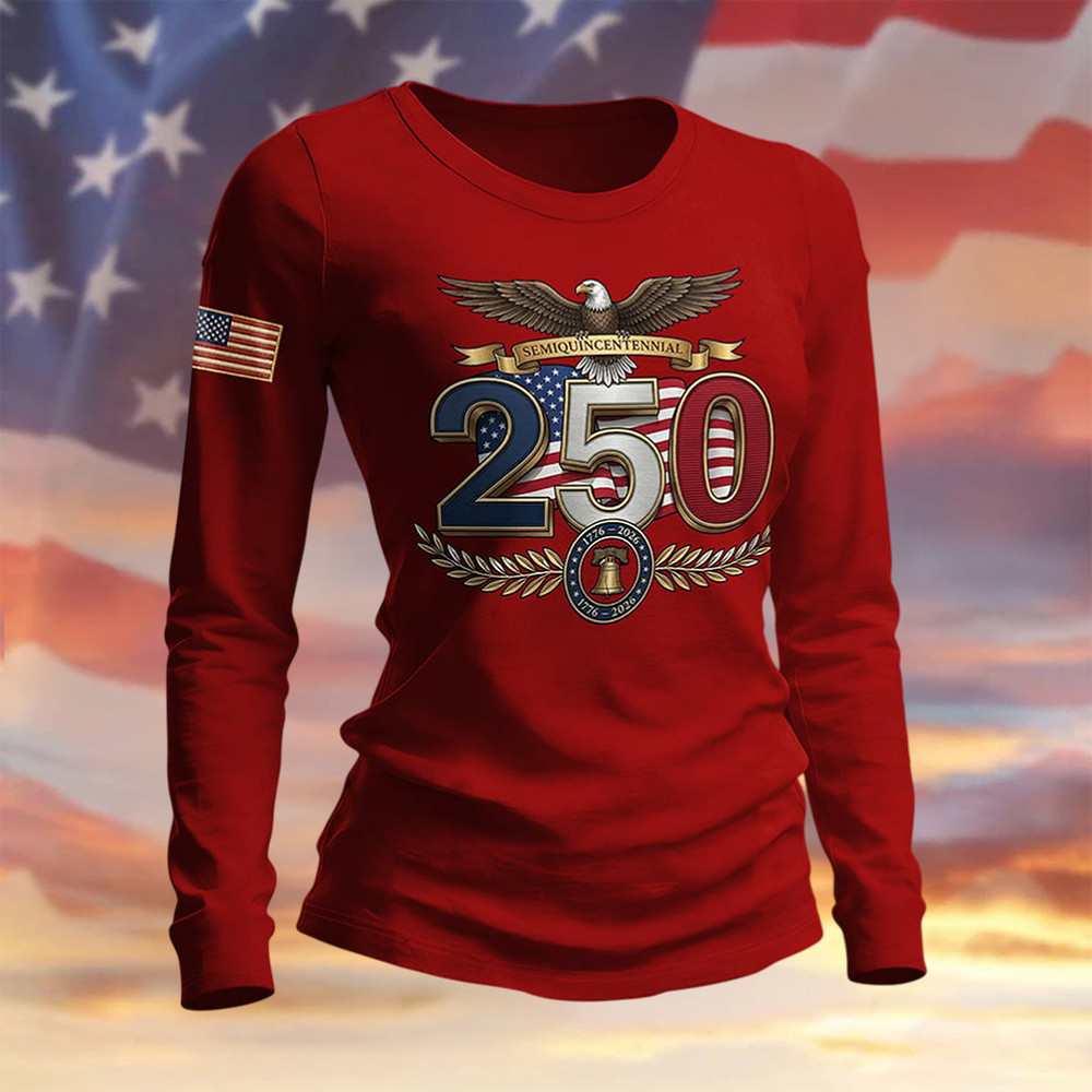 Eagle US 250Th Anniversary Semiquincentennial Long Sleeve Shirt 1776 2026 Merch Patriotic Present
