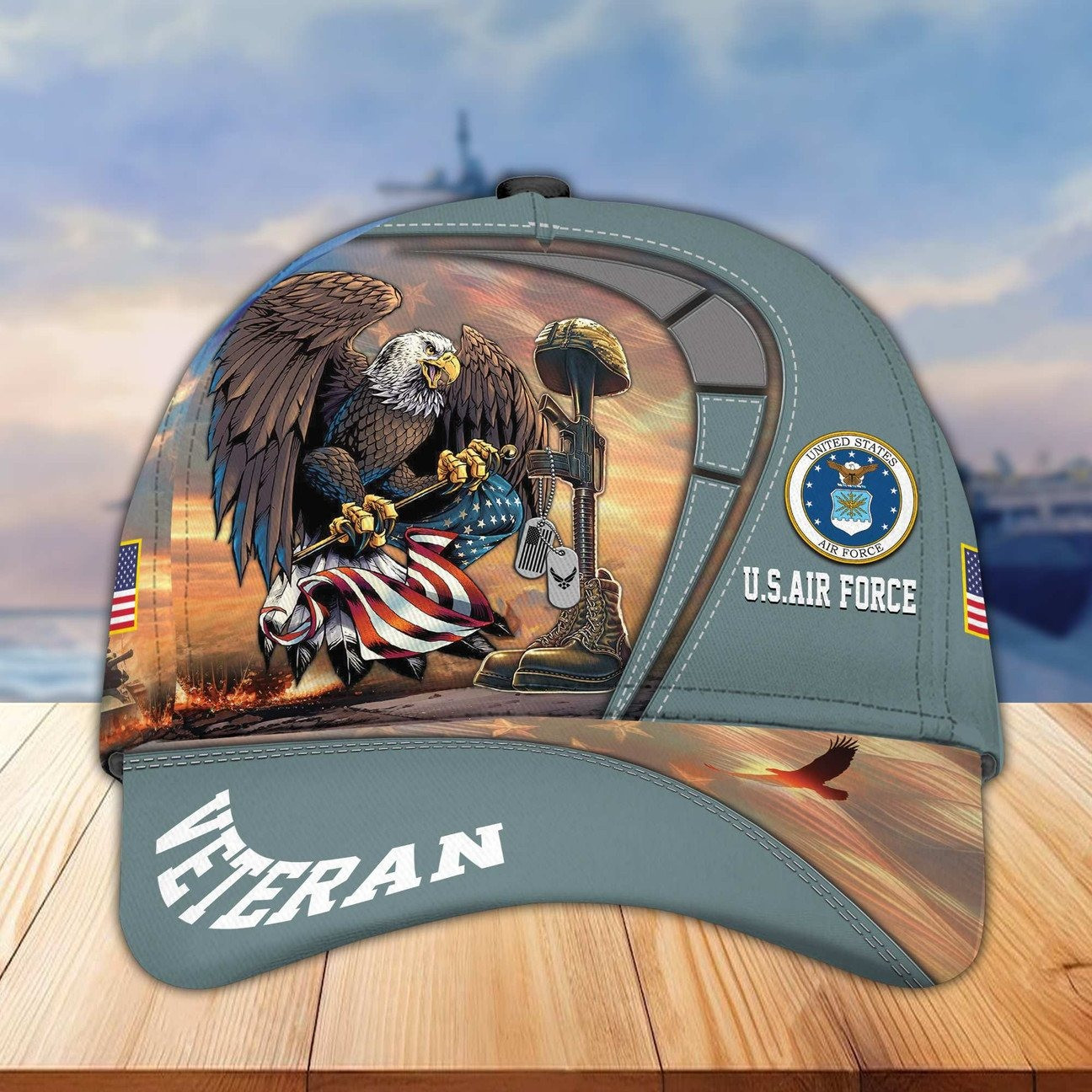 Eagle US Air Force Veteran Hat Proud USAF Cap Veterans Day Gifts