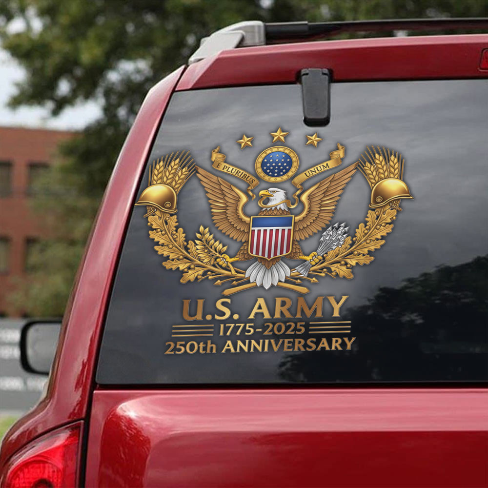 Eagle US Army 250th Anniversary Car Sticker Patriotic Car Decal Best Gifts For Veterans