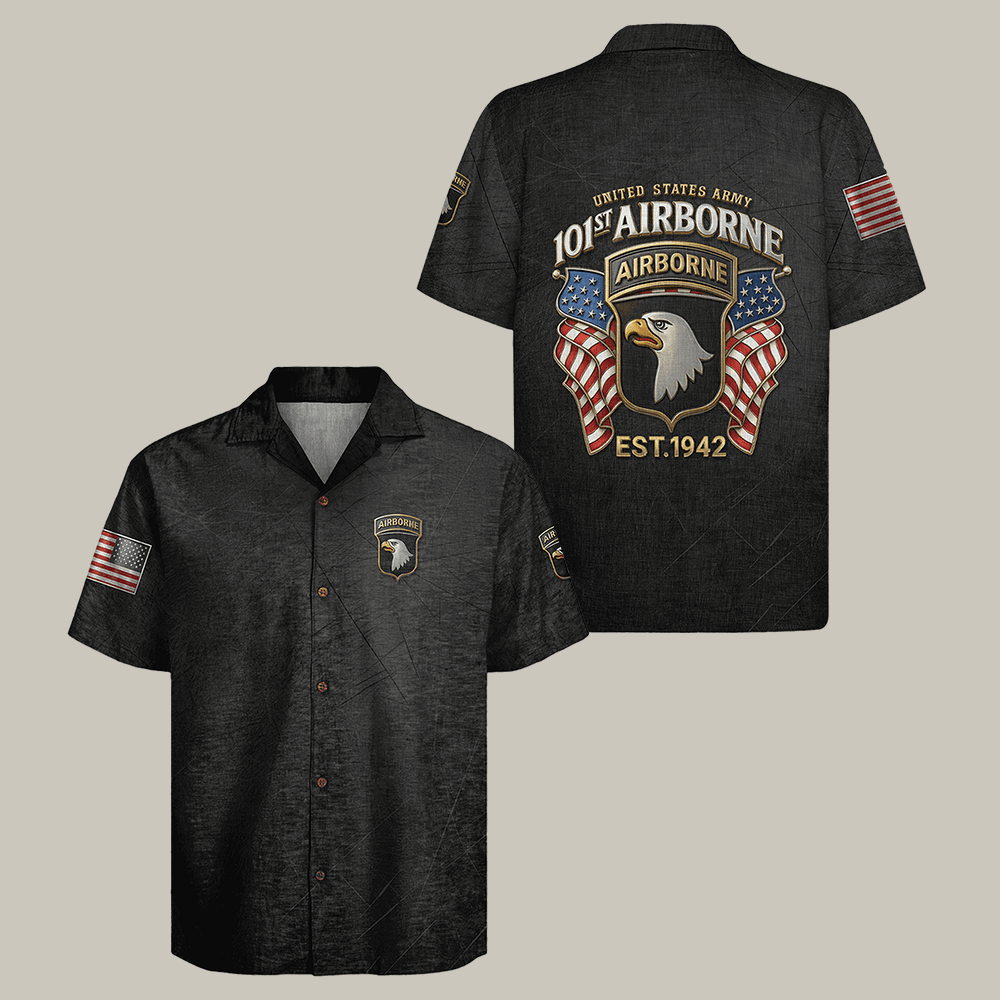 Eagle US Army Airborne Hawaiian Shirt 101st Airborne Clothes Gift Idea For Husband