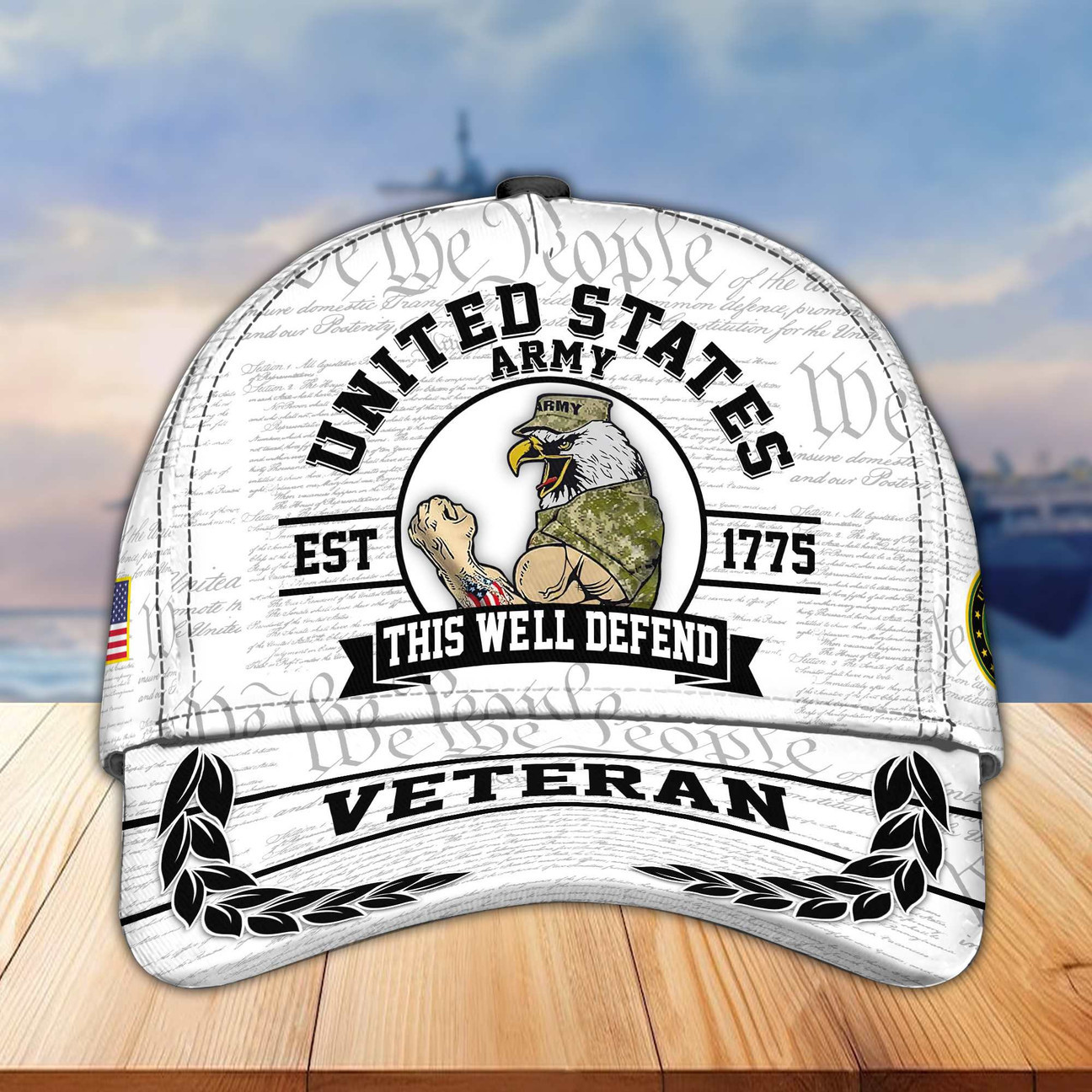 Eagle US Army Veteran This We'll Defend Hat We The People Cap Gifts For Veterans