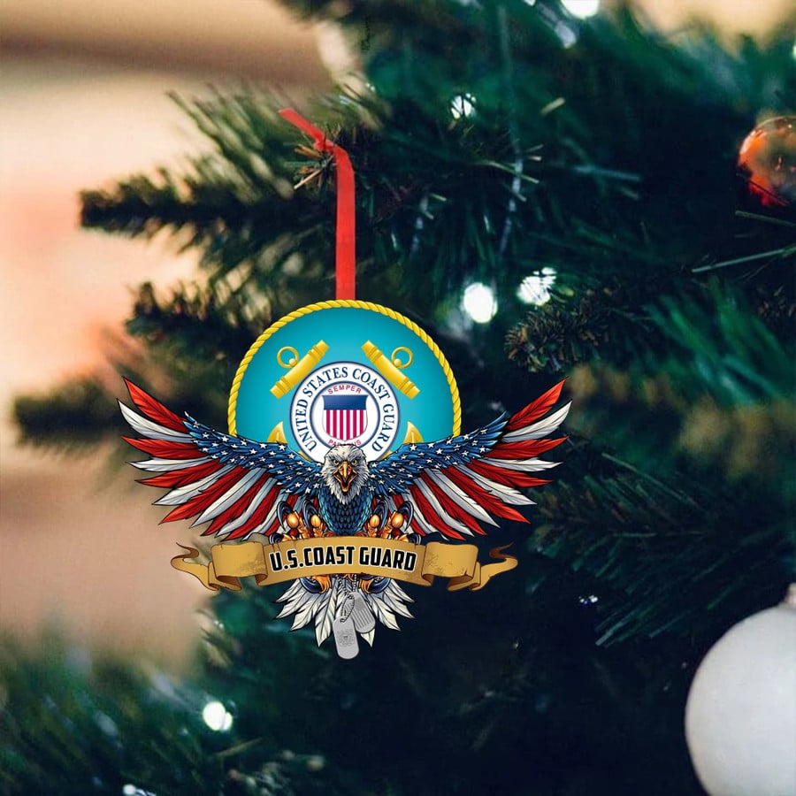 Eagle US Coast Guard Christmas Ornament Xmas Tree Decor Unique Christmas Gifts