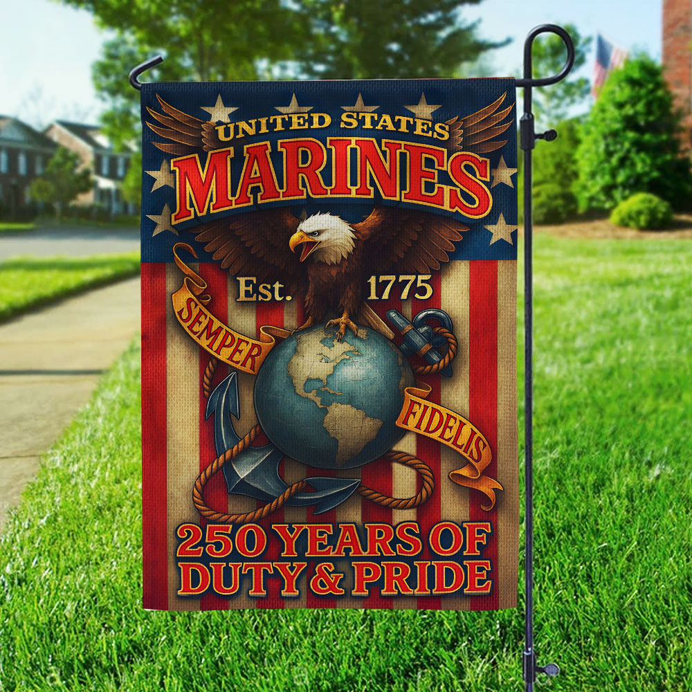 Eagle US Marine Corps 250 Years Of Duty And Pride Flag Home Decor Patriotic Flag Gift Ideas