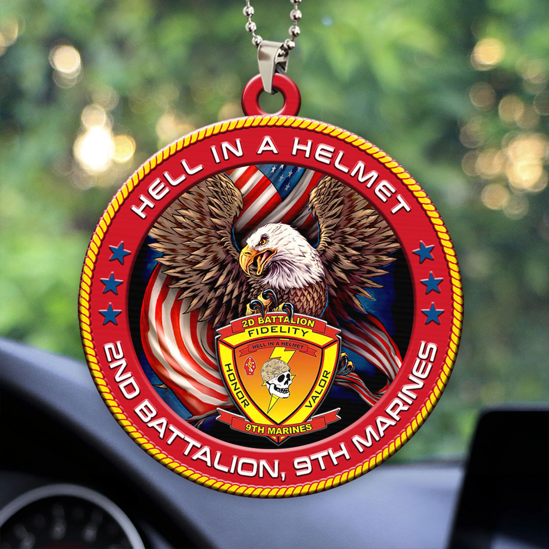 Eagle US Marine Corps Car Ornament 2nd Battalion 9th Marines Gifts For Boyfriend