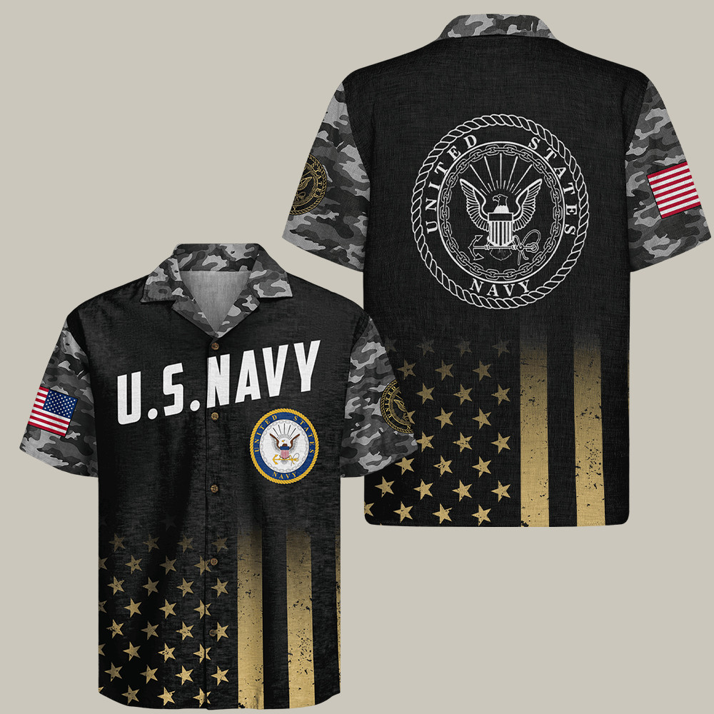 Eagle Us Navy 250th Birthday Hawaiian Shirt Forged By The Sea Navy Retirement Gifts