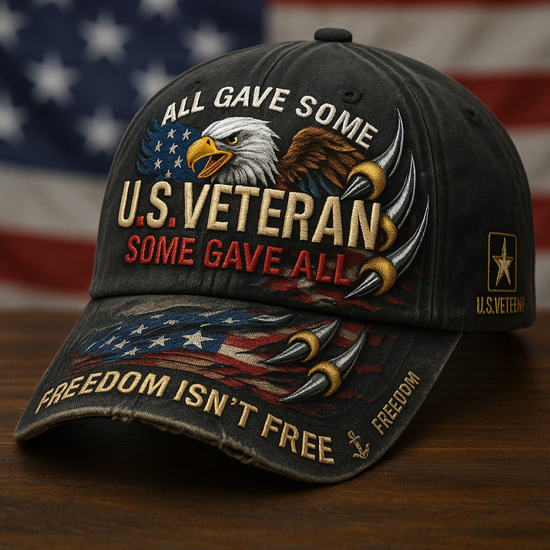 Eagle US Veteran All Gave Some Hat Freedom Isn't Free Baseball Cap Veteran Presents