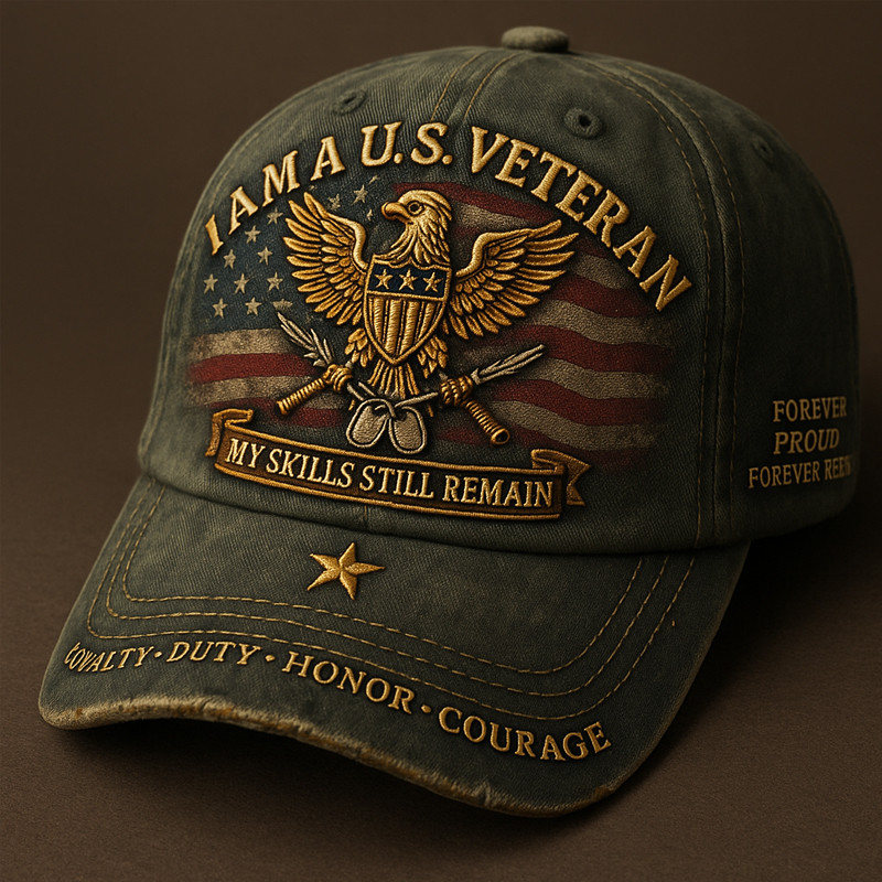 Eagle US Veteran Hat My Skills Still Remain Baseball Cap Veteran Gift Ideas