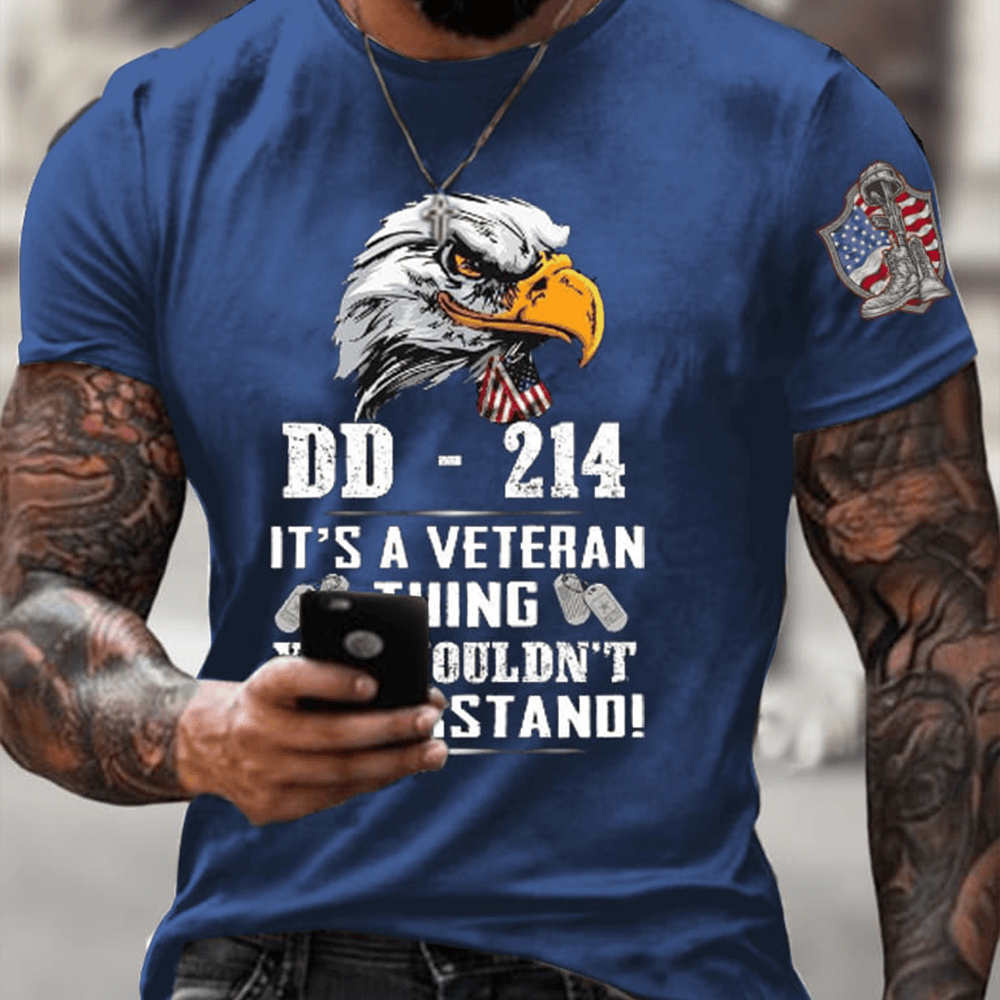 Eagle US Veteran T-Shirt DD214 It's A Veteran Thing Shirt Best Gifts For Patriots