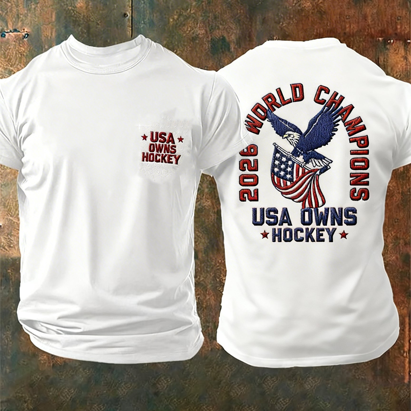 Eagle USA 2026 World Champions T-Shirt USA Owns Hockey Shirt 2026 Winter Olympic Gear