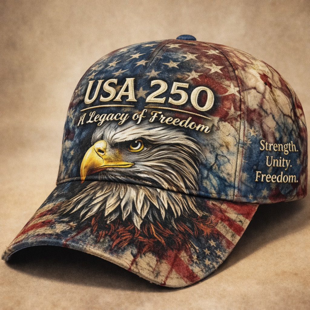 Eagle USA 250 A Legacy Of Freedom Hat Strength Unity Freedom Baseball Cap Patriotic Gift